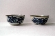 CHINESE BLUE and WHITE porcelain pair bowls 19th Century 10.7 cm diam silber foto 2
