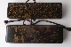 JAPANESE-ART EDO period FUBAKO lacquer GOLD and SILVER makie 3.5*6.8*21.7 cm. foto 2
