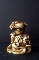 JAPANESE-ART netsuke SAMURAI and ONI ivory 19 th signed 5 cm. SOLD!