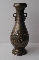 JAPANESE BRONZE VASE 19th HIRAZOGAN AND TAKAZOGAN GOLD, SILVER inlaid 28.5 cm. ORDER INQUIRE...