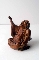 JAPANESE DARUMA okimono wood meiji period 9 cm signed foto 5