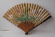 JAPANESE FAN lacquer GOLD and SILVER makie signed 28.7 cm. foto 3