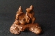 JAPANESE OKIMONO miniature wood signed 3.8 cm foto 2