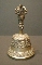 TIBETAN RITUAL ART GHANTA 18th silver 14 cm foto 2