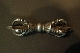TIBETAN RITUAL ART VAJRA 18th silver 10.3 cm foto 2